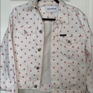Calvin Klein White Logo Denim Jacket